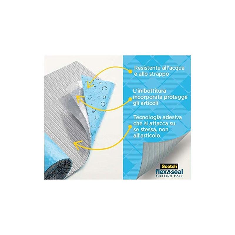 Scotch flex & seal shipping roll - rotolo di spedizione - 38 cm x 3 mt
