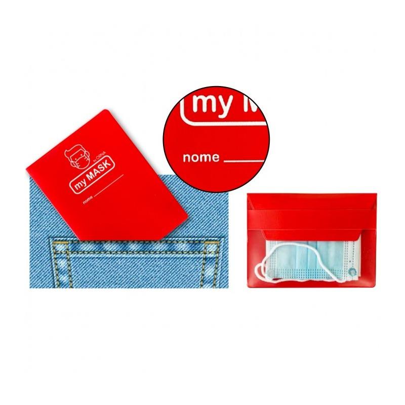 Custodia porta mascherina con patella di chiusura 13,5 x 9,5 cm