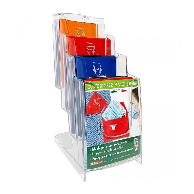 Custodia porta mascherina con patella di chiusura 13,5 x 9,5 cm