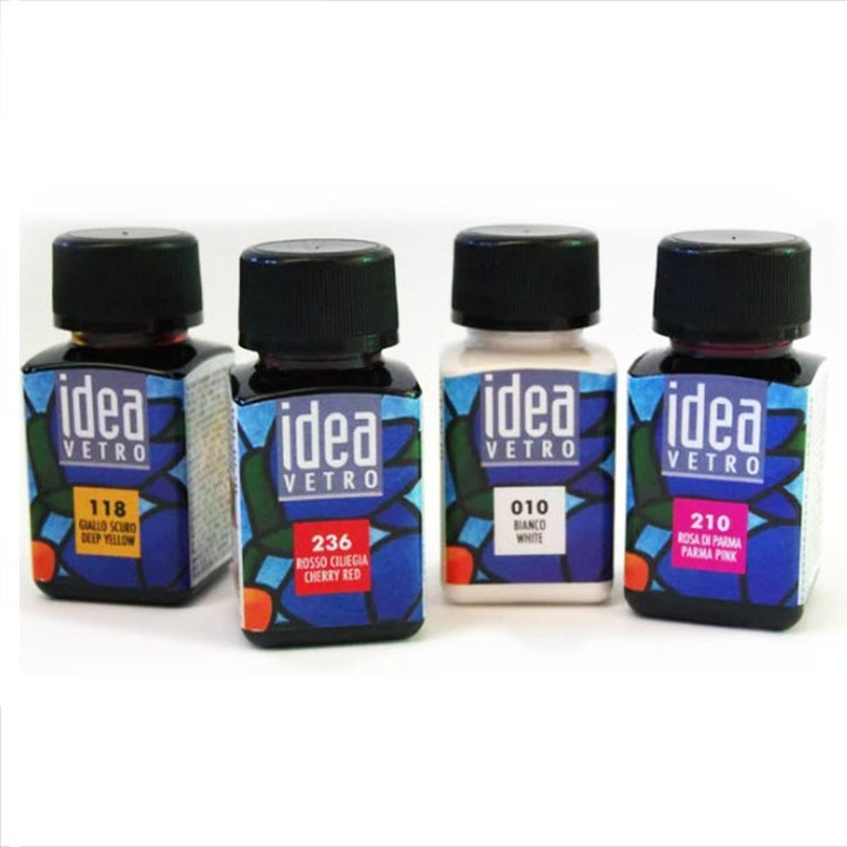 Maimeri - idea vetro - colori per vetro - flacone in plastica da 60 ml -