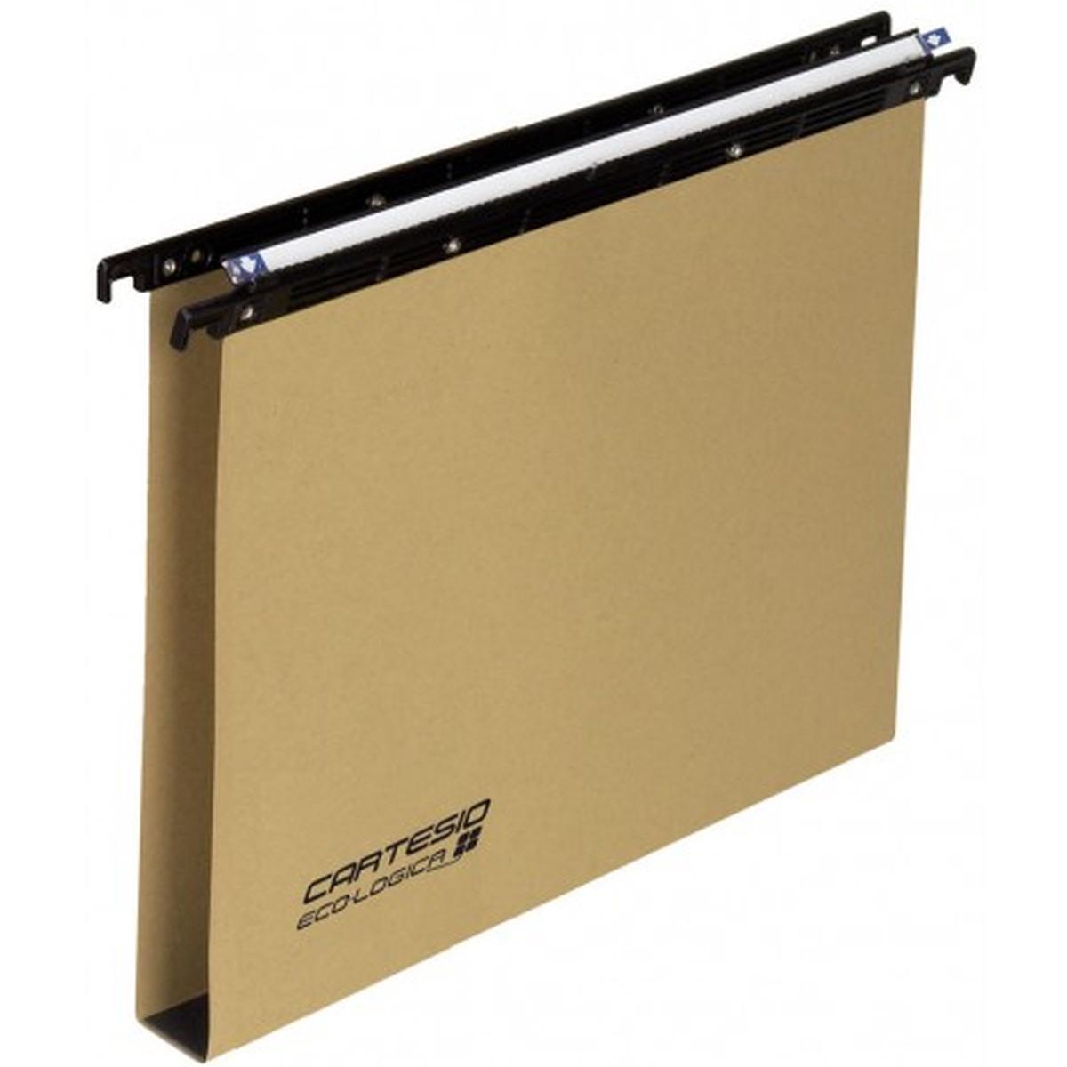 Cartelle sospese avana - 33 cm - cassetto u3 - 240gr