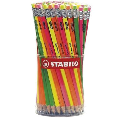 Stabilo swano fluo - matita esagonale con gommino