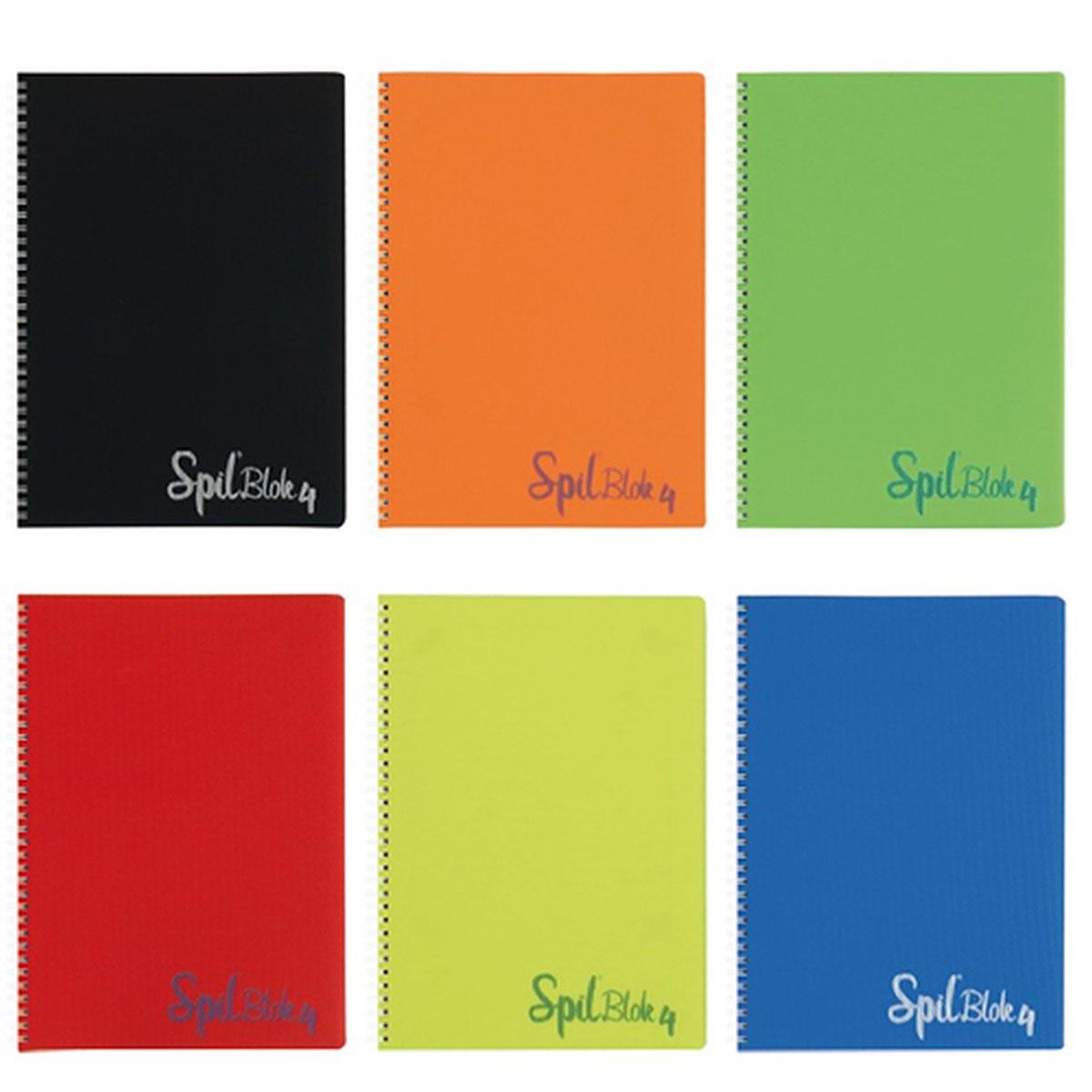 Maxi quaderno spiralato - a4 - spil spilblok4 fluo - 80 ff