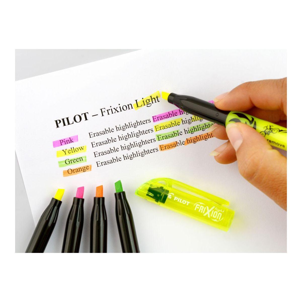 Pilot frixion light - evidenziatore cancellabile - gomma integrata