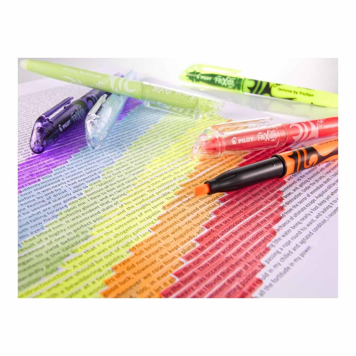 Pilot frixion light - evidenziatore cancellabile - gomma integrata