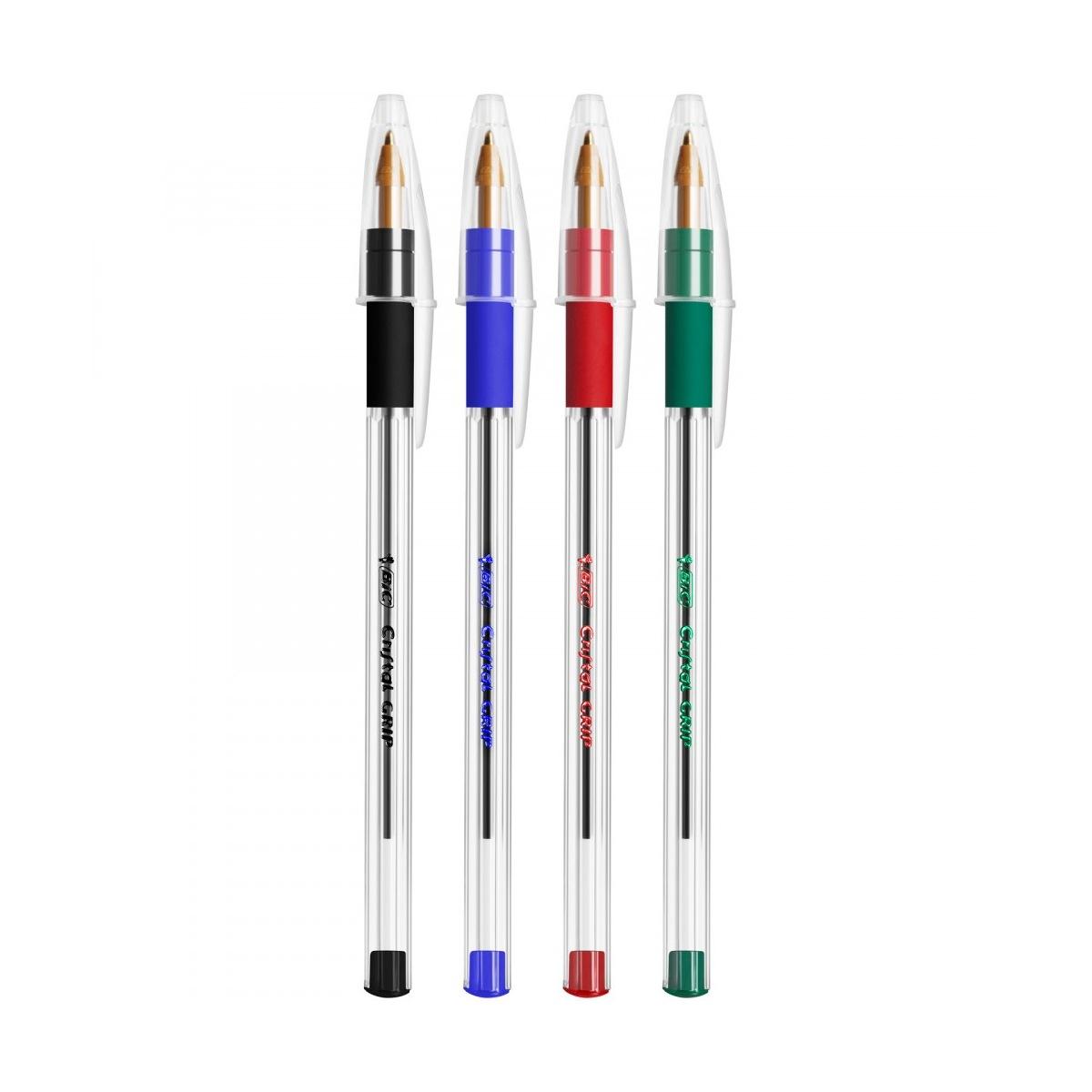 Bic cristal grip - penna a sfera - grip in gomma - punta 1,0 mm