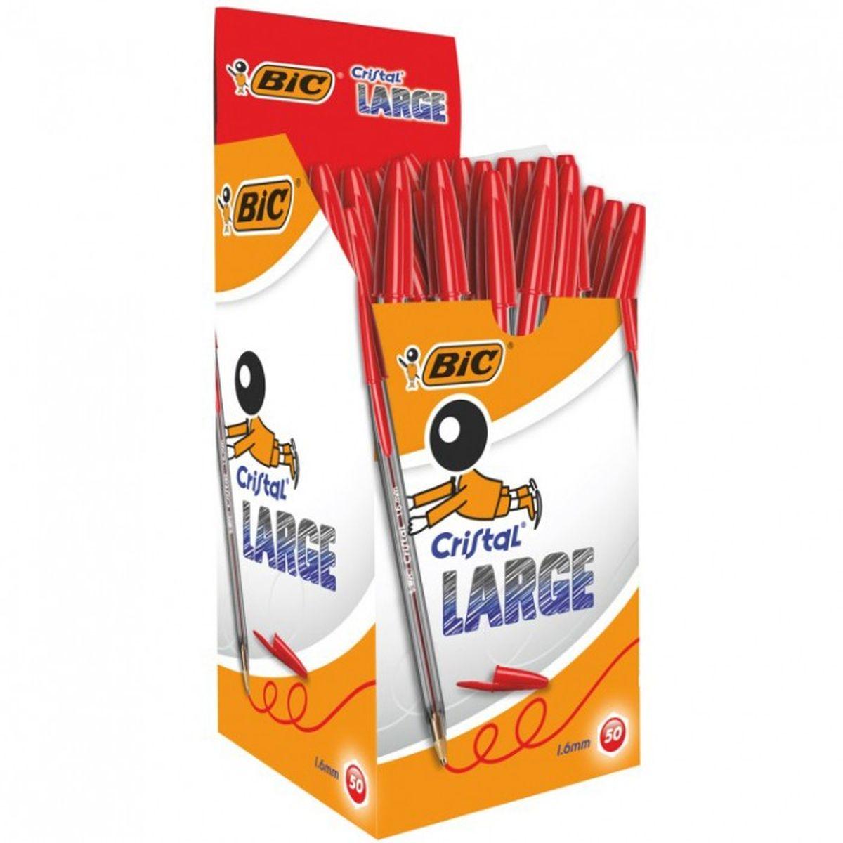 Bic cristal large - penna a sfera con cappuccio - punta 1,6 mm