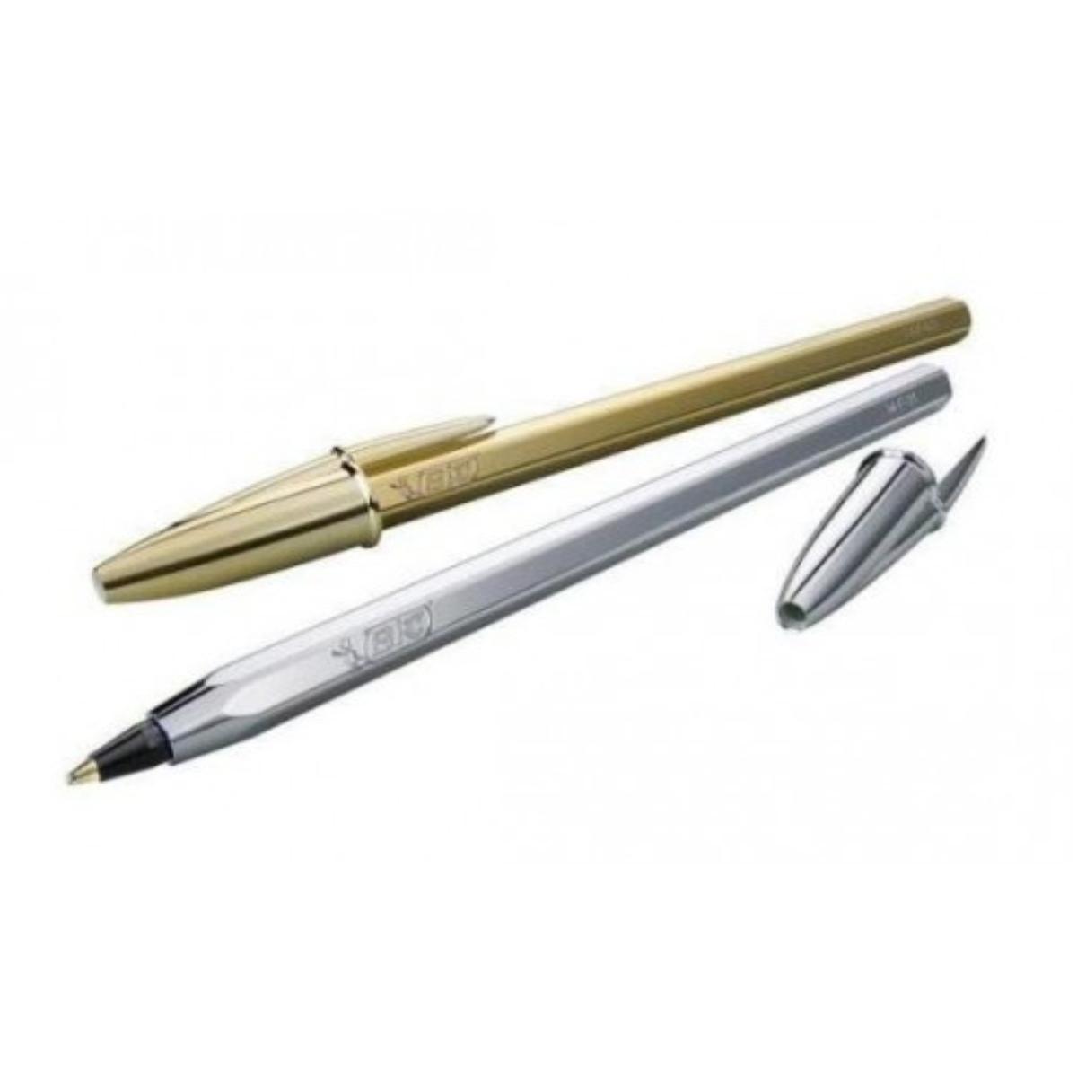 Bic cristal shine - 1,0 mm - la classica bic con fusto metallizzato