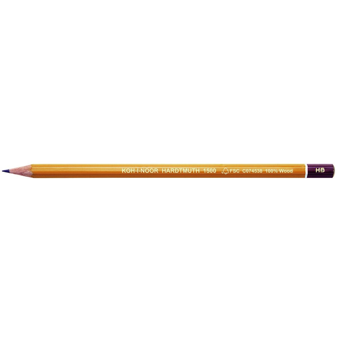 Koh-i-noor - matita h1500 in legno di cedro - grafite nera graduata