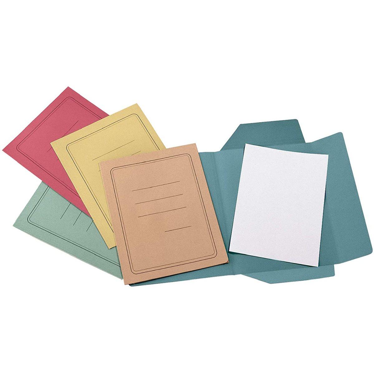 Euro-cart - cartelline 3 lembi manilla 145 gr - monolucido - confezione  da 50 pz