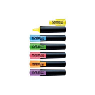 Hi-text flasher 7100 - evidenziatore punta scalpello doppio tratto di scrittura -