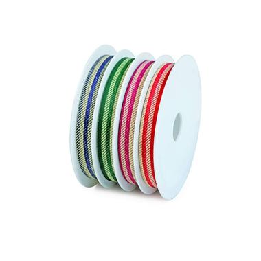 Nastro natale mm 10 x 4 mt  .- confezione 4 nastri assortiti