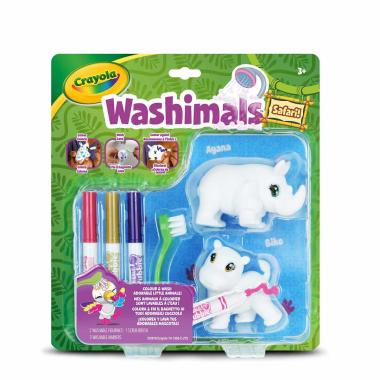 Crayola washimals - safari set ricarica rinoceronte e ippo