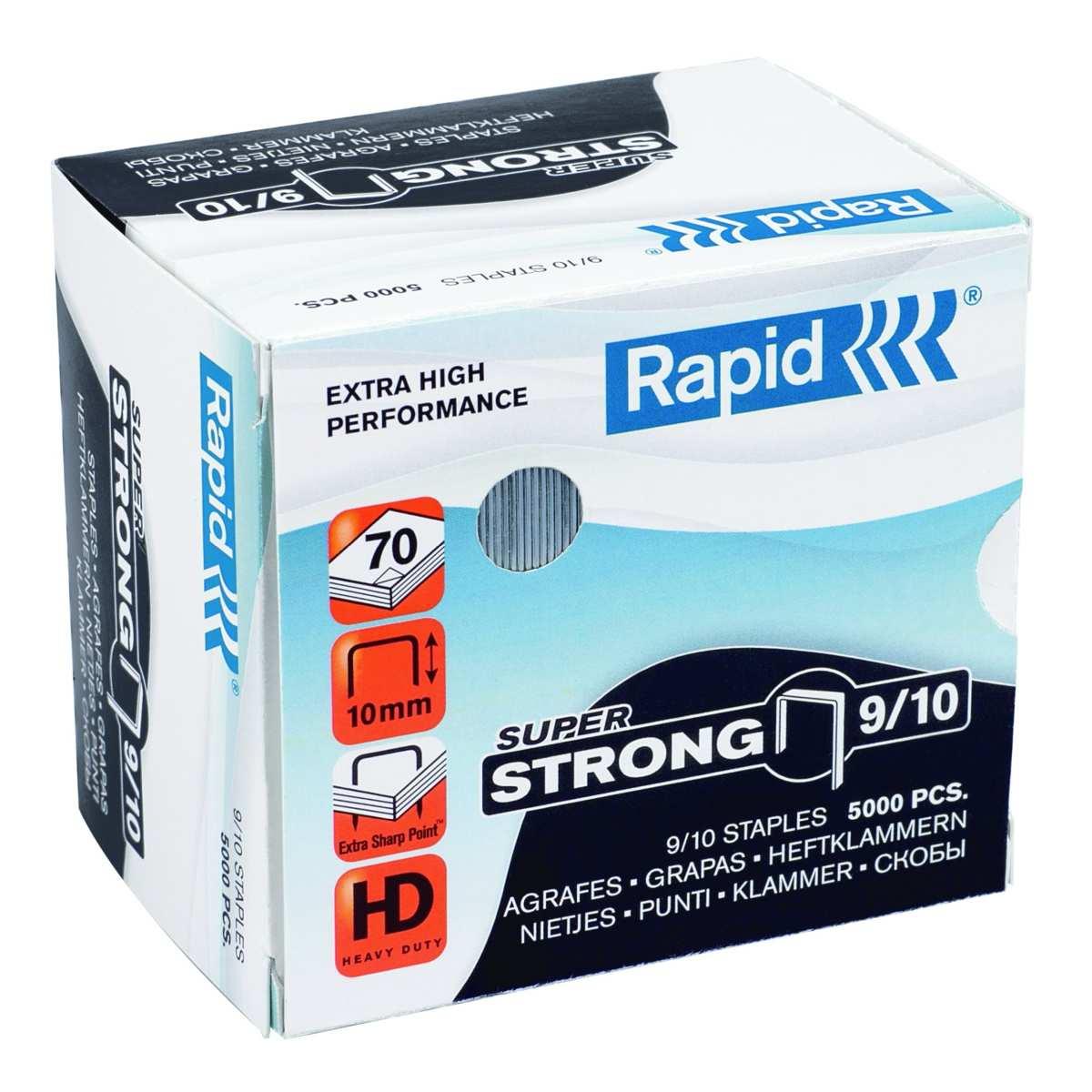 Rapid punti metallici super strong 9/10 - confezione da 5000 pz