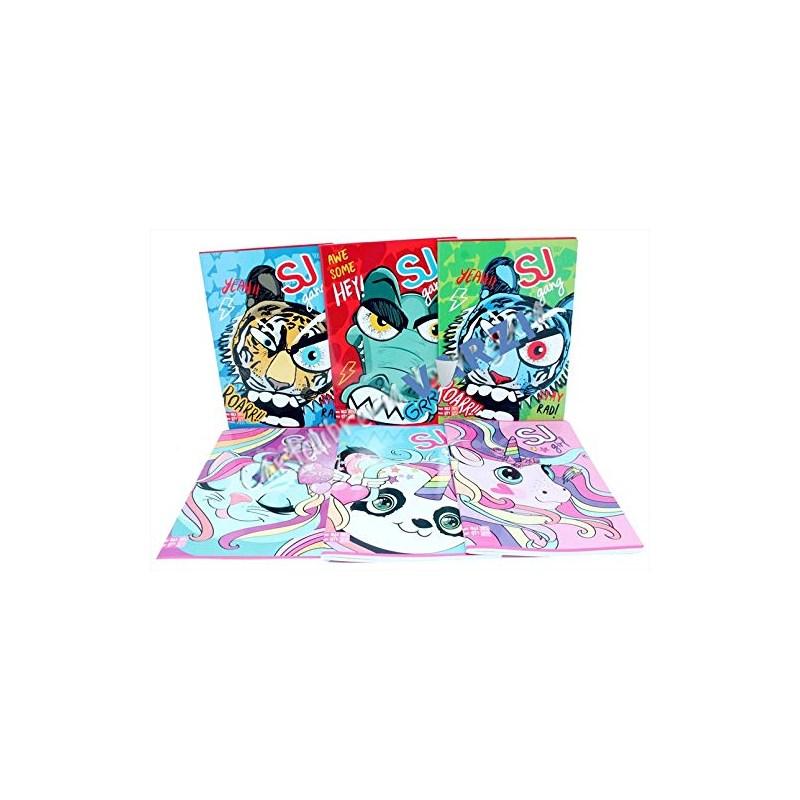 Quaderni a4 maxi - 96+r pagine - carta 100 gr/mq - sj gang cart.animali