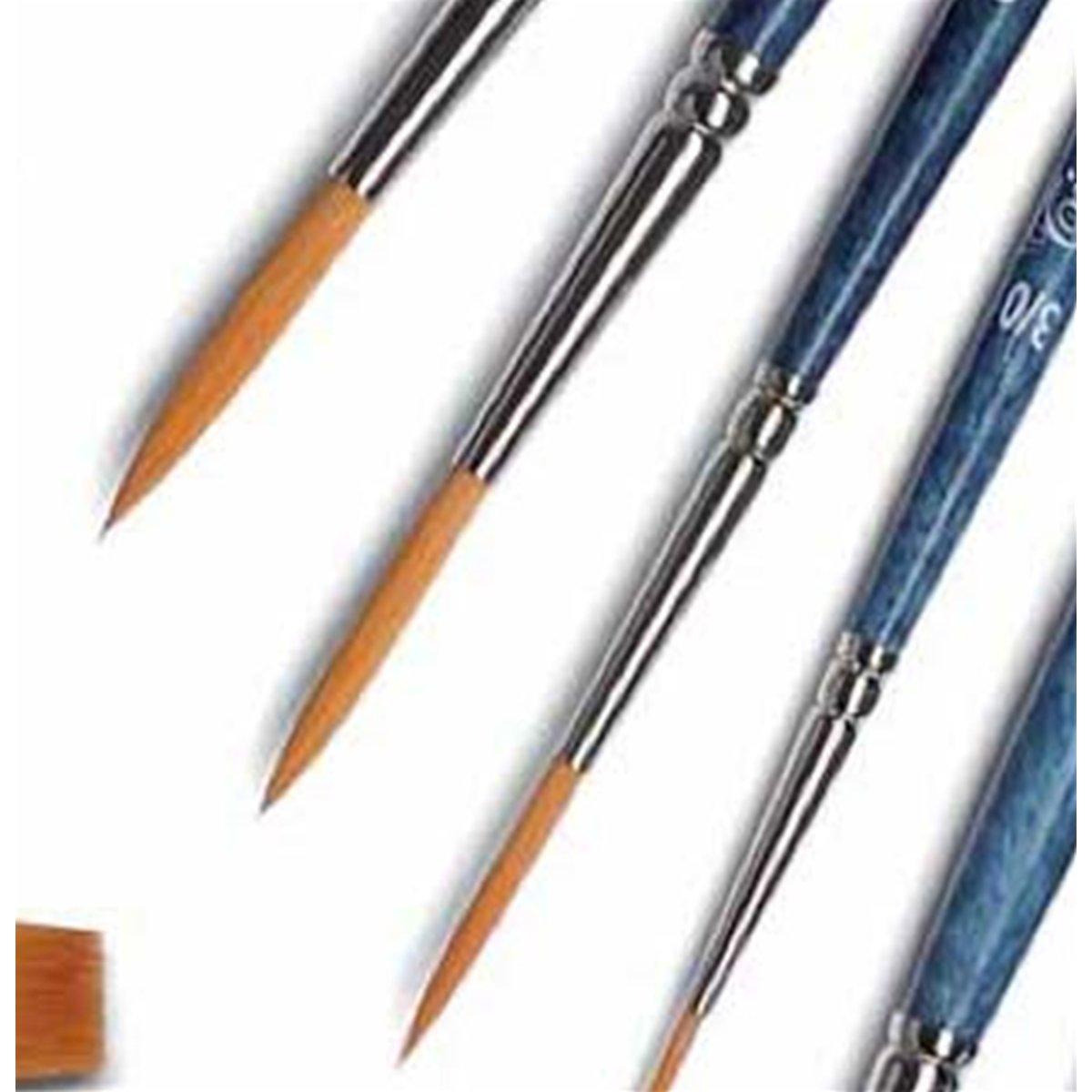 Pennello tondo pelo sintetico manico corto m. 0 serie 943