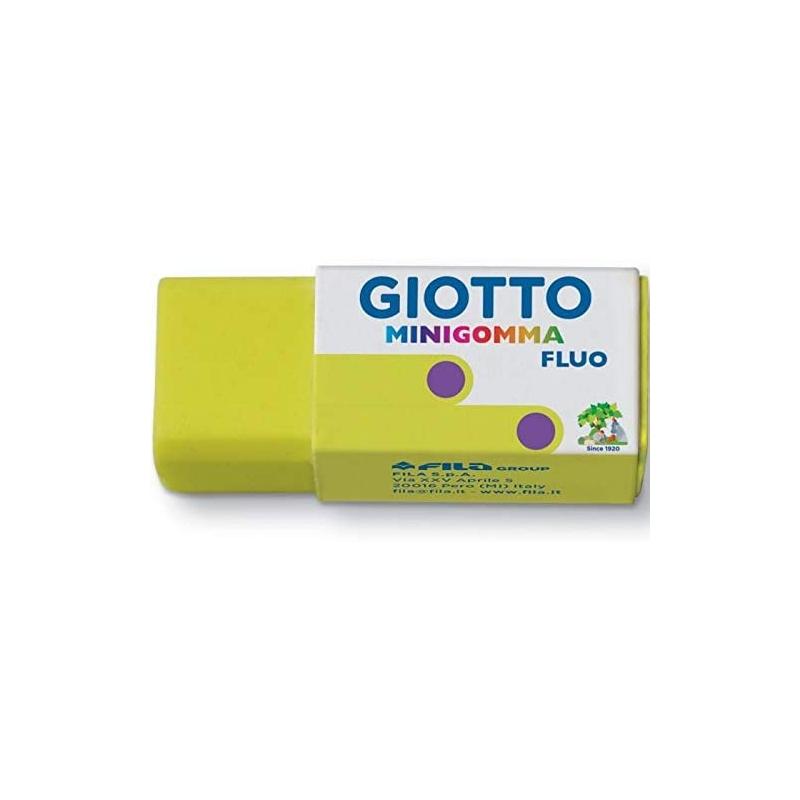 Giotto mini gomma colori fluo - 38 x 16 x 15 mm
