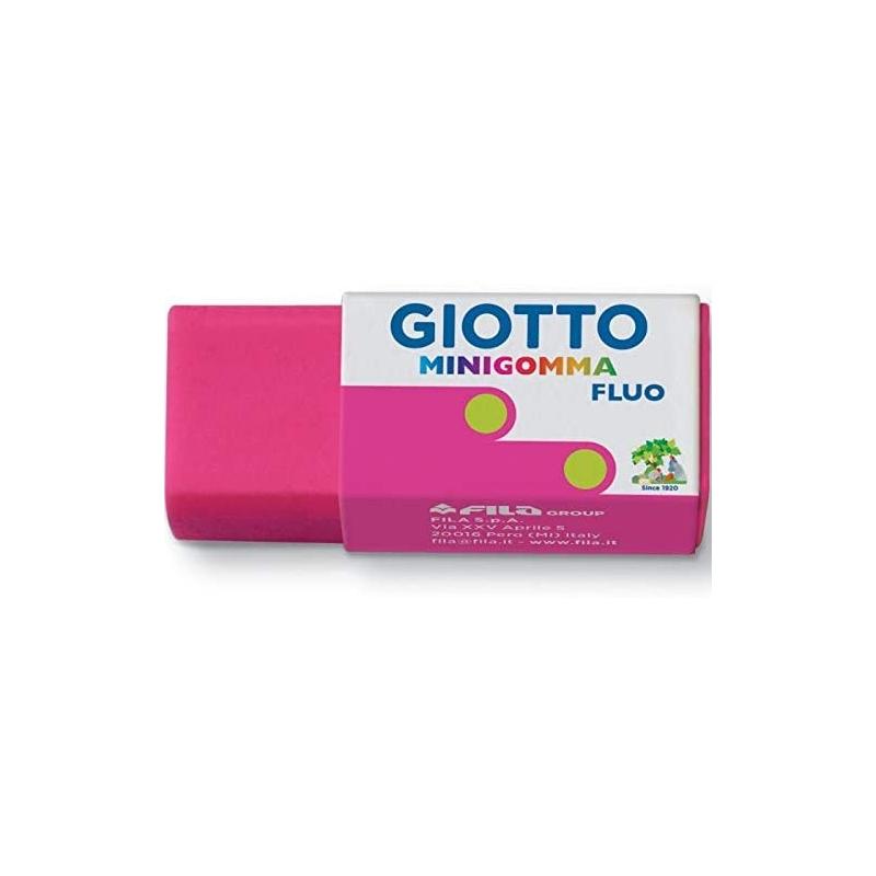 Giotto mini gomma colori fluo - 38 x 16 x 15 mm