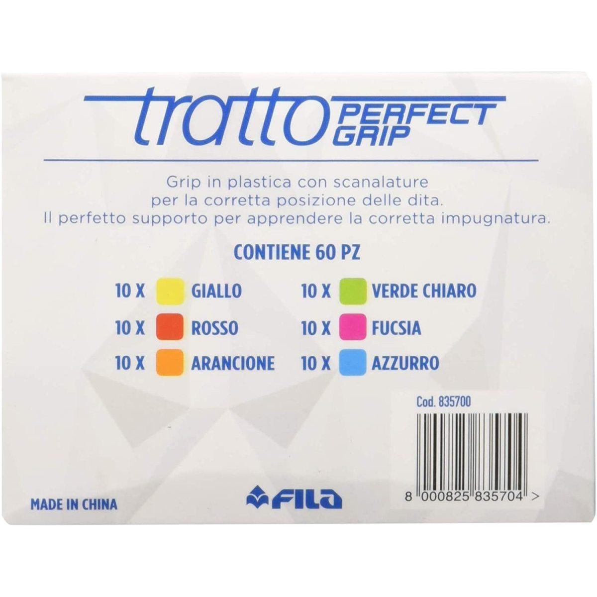 Tratto perfect grip - grip triangolare in 6 brillanti colori che agevla la corretta impugnatura della penna