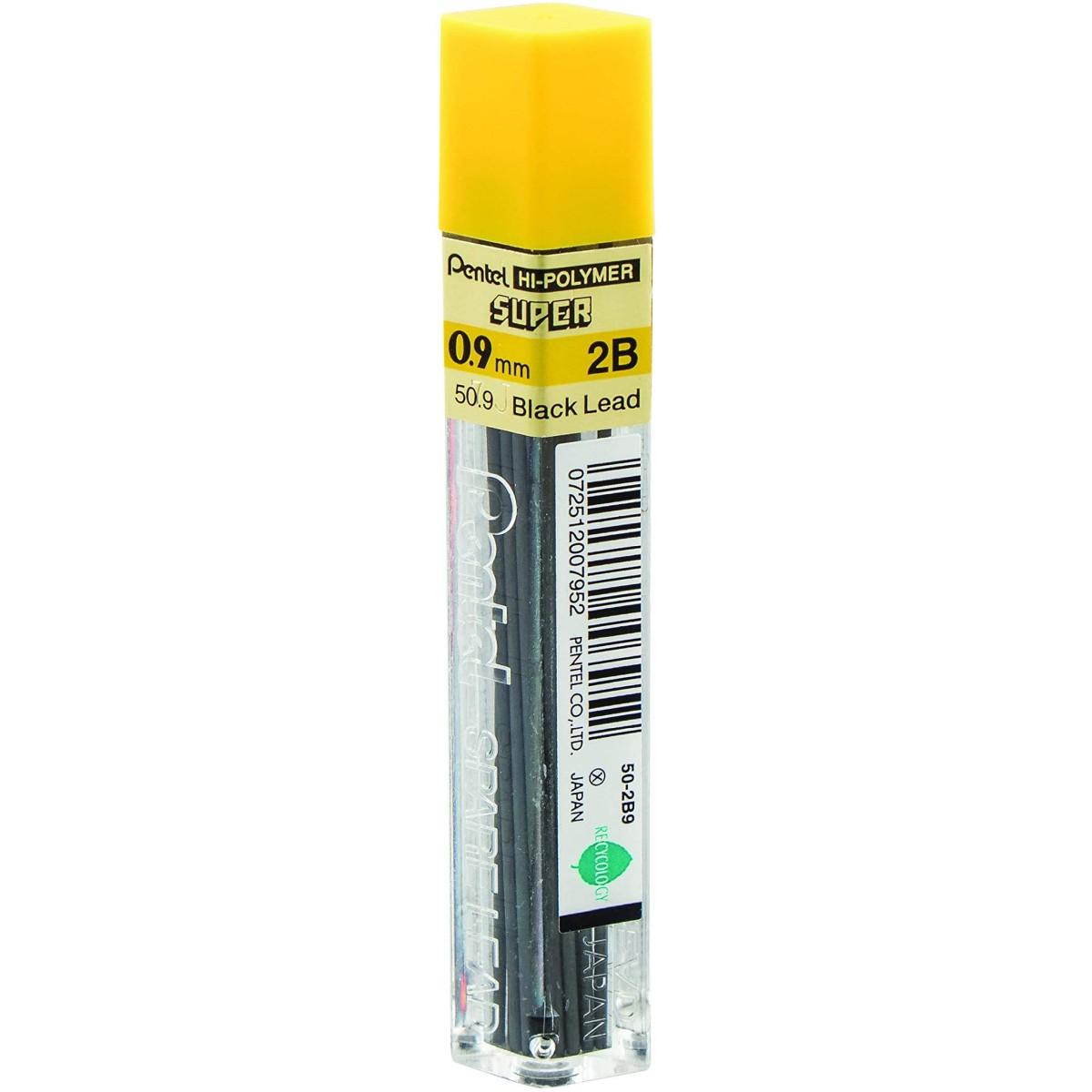 Pentel - micromine super hi-polymer - astuccio da 12 mine
