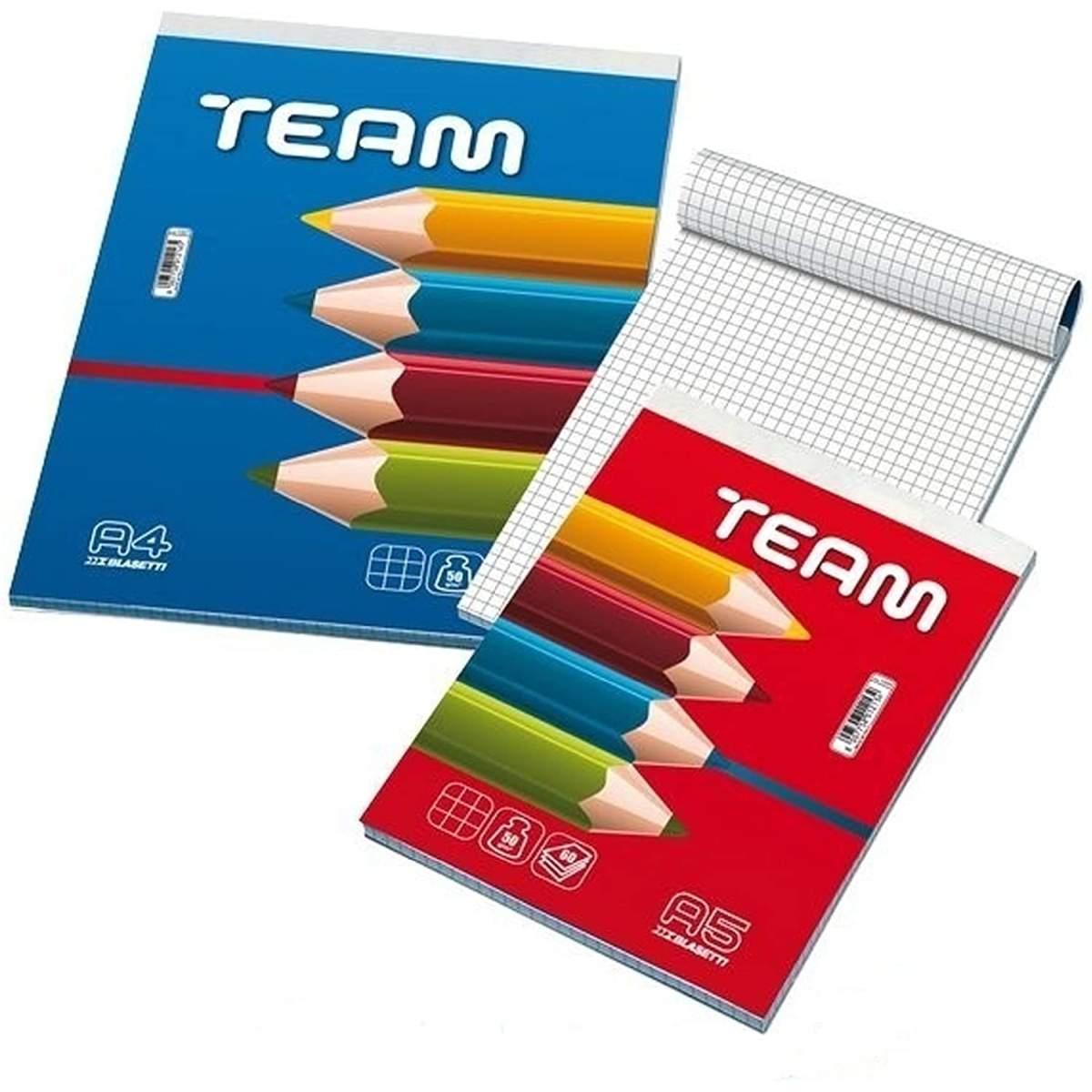 Blasetti team - blocco p.m. - a4 - 60 fg - 50 gr