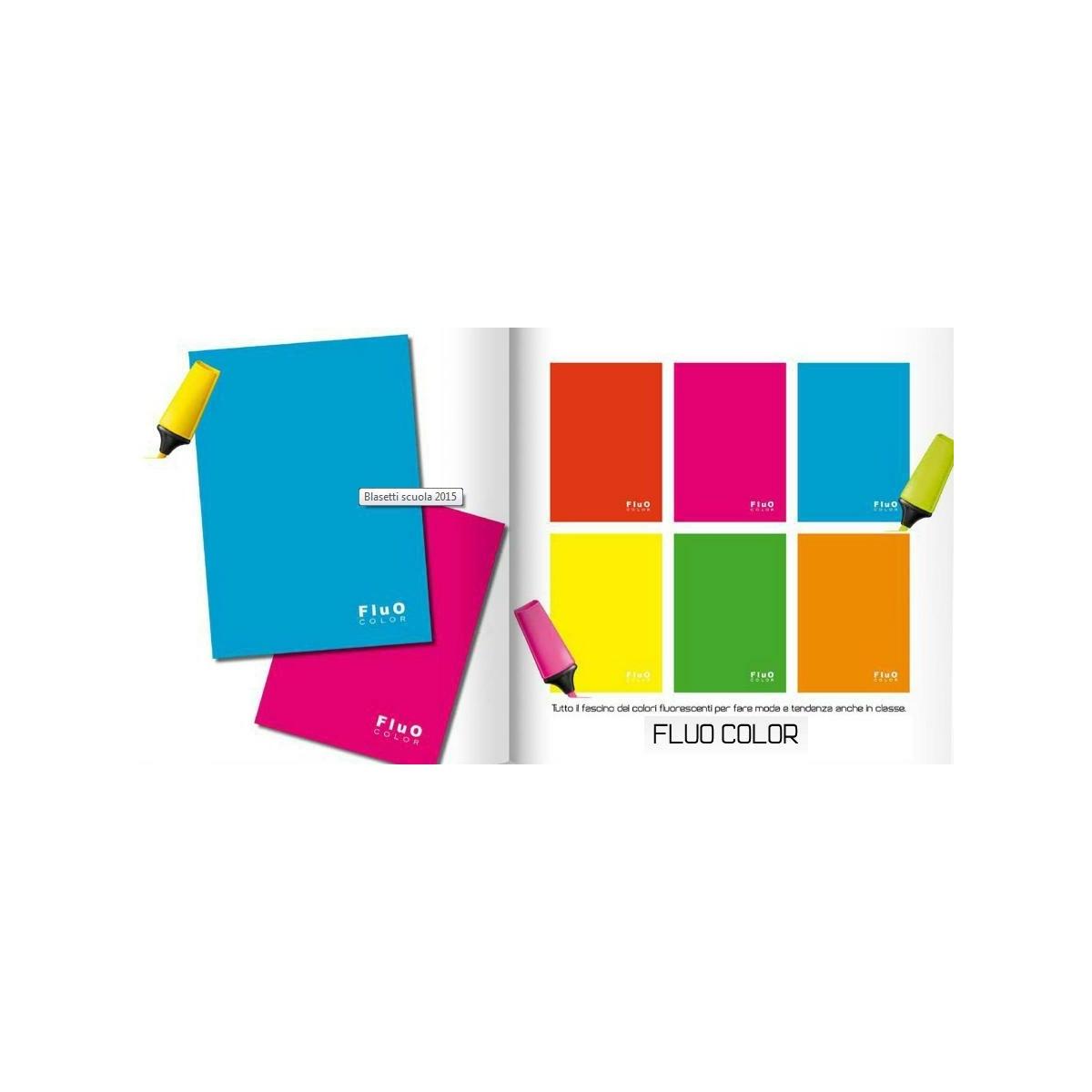 Blasetti - maxi quaderni a4 fluo color - fogli 20 + 1 fg - carta 80 gr -