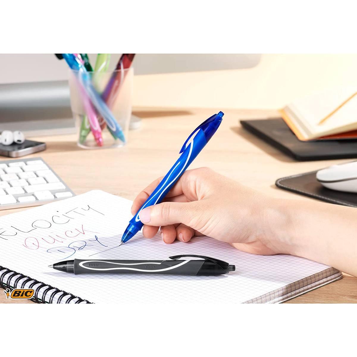 Bic gel-ocity quick dry - penna a scatto gel - 0,7 mm -