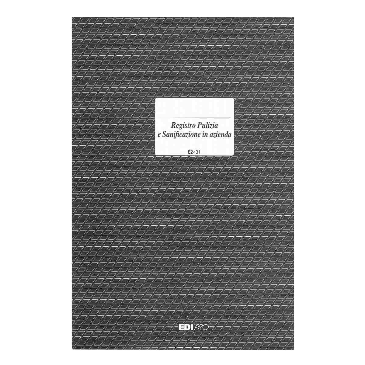 Edipro - registro di pulizia e sanificazione in azienda 40 pagine - formato 31 x 24,5 cm