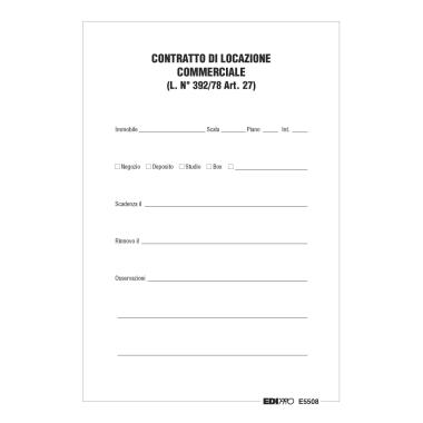 Edipro - contratto affitto commerciale e box - formato 29,7 x 21 cm