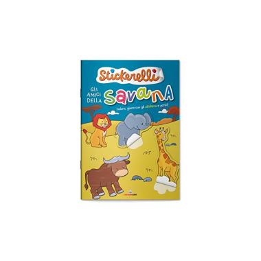 Lisciani libri - gli amici della savana. stickerelli. con adesivi