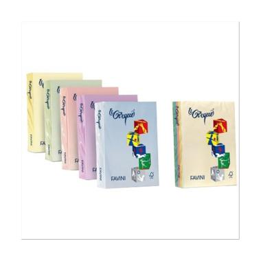 FAVINI - CARTA "LE CIRQUE" A4 IN RISMA DA 500 FG 80 GR/M2 - COLORI PASTELLO -