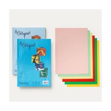 FAVINI - RISMA CARTA "LE CIRQUE" - MIX 4 COLORI TENUI - A4 - 80 GR - 200 FF