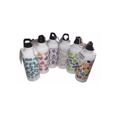 Borraccia in alluminio 500 ml - think green - fantasie assortite