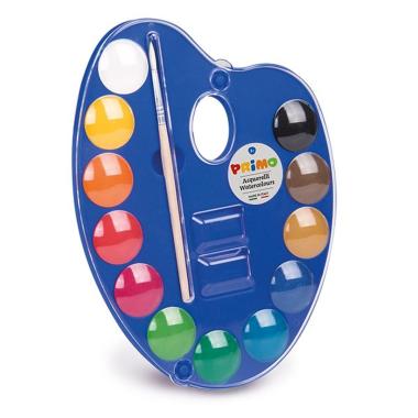 Primo - acquerello in pastiglia - 12 colori Ø 25 mm