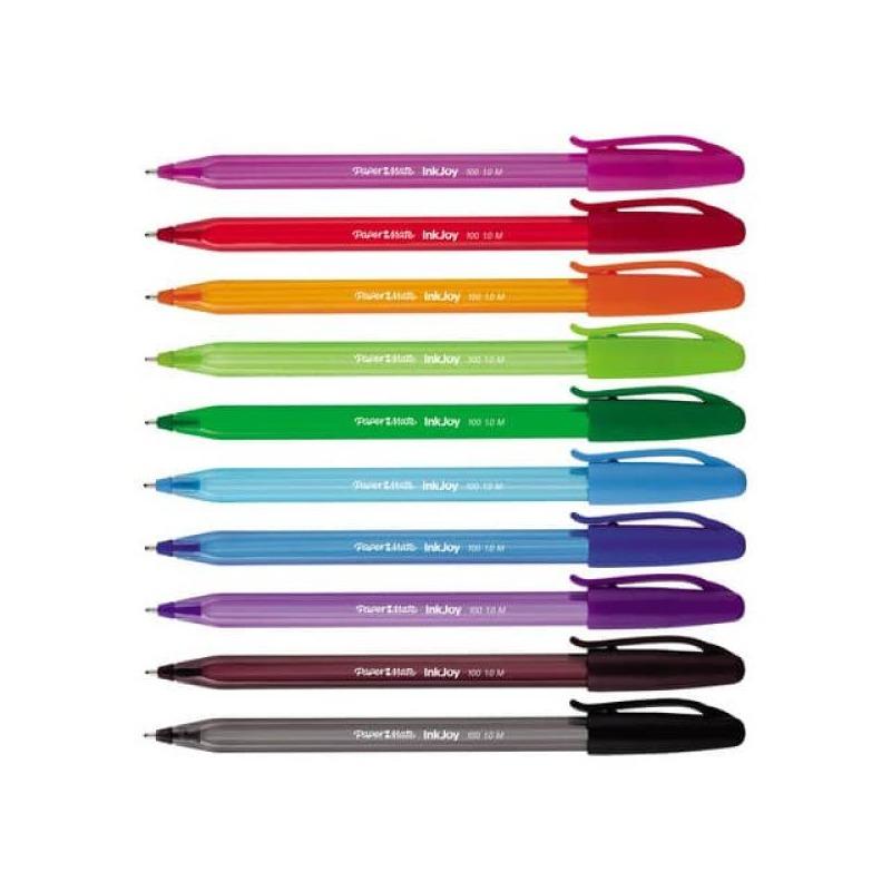 Paper mate inkjoy 100 cap - penna a sfera con inchiostro rivoluzionario ulv - punta media 1.0 mm
