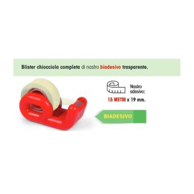 Lebez - chiocciola completa di nastro biadesivo trasperente da 19 mm  x 15 metri