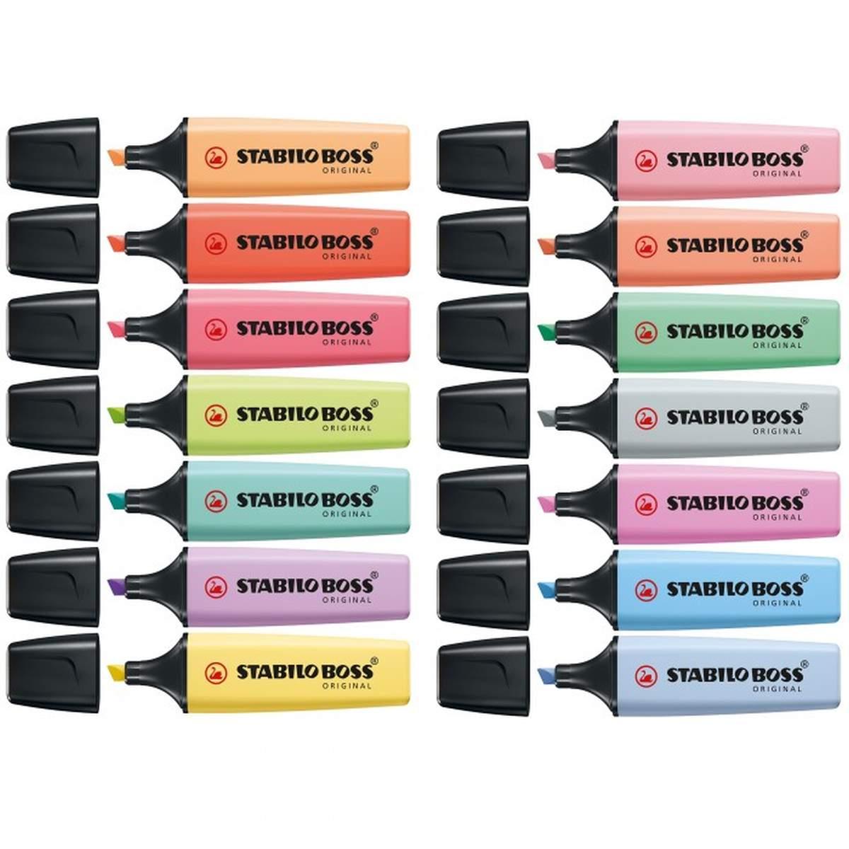 Stabilo boss original pastel - deskset 15 evidenziatori