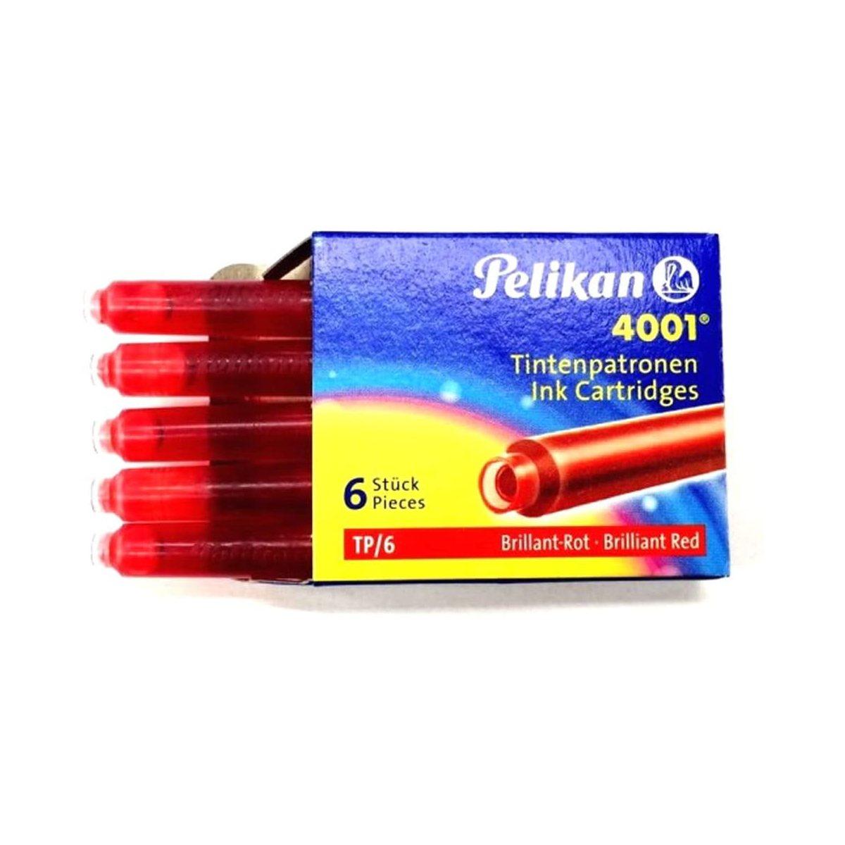 Pelikan - 4001 cartuccia stilografiche tp/6 - confezione da 6 refill