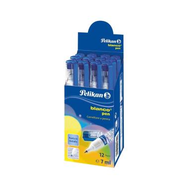 Pelikan - b933d blanco pen - correttore liquido a penna da 7 ml con micropunta in metallo