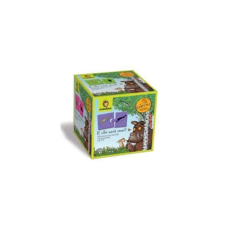 Ludattica - i giochi del gruffalÒ - baby logic - e chi sarÀ mai? - 20 tessere con incastri autocorrettivi 2-5 anni - un gioco per stimolare le capacitÀ di associazione logica per i