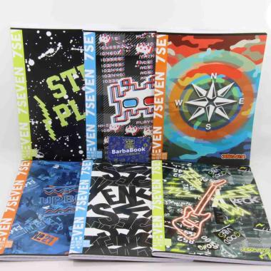 Seven - quaderno maxi a4 (297 x 210 mm) - pagine 96+r - carta 100gr/mq - seven boy 7.1