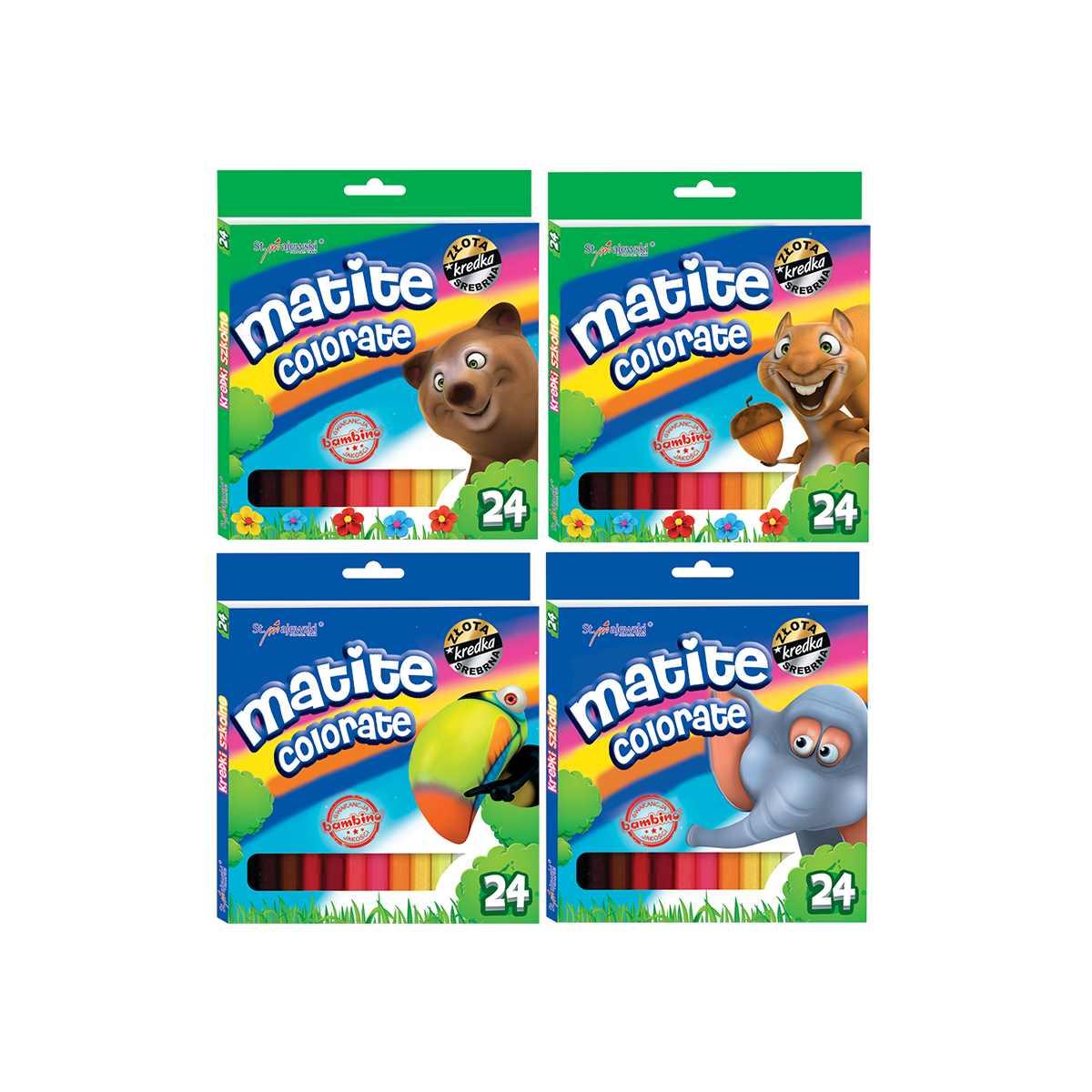 Bambino - pastelli colorati triangolari 24 colori