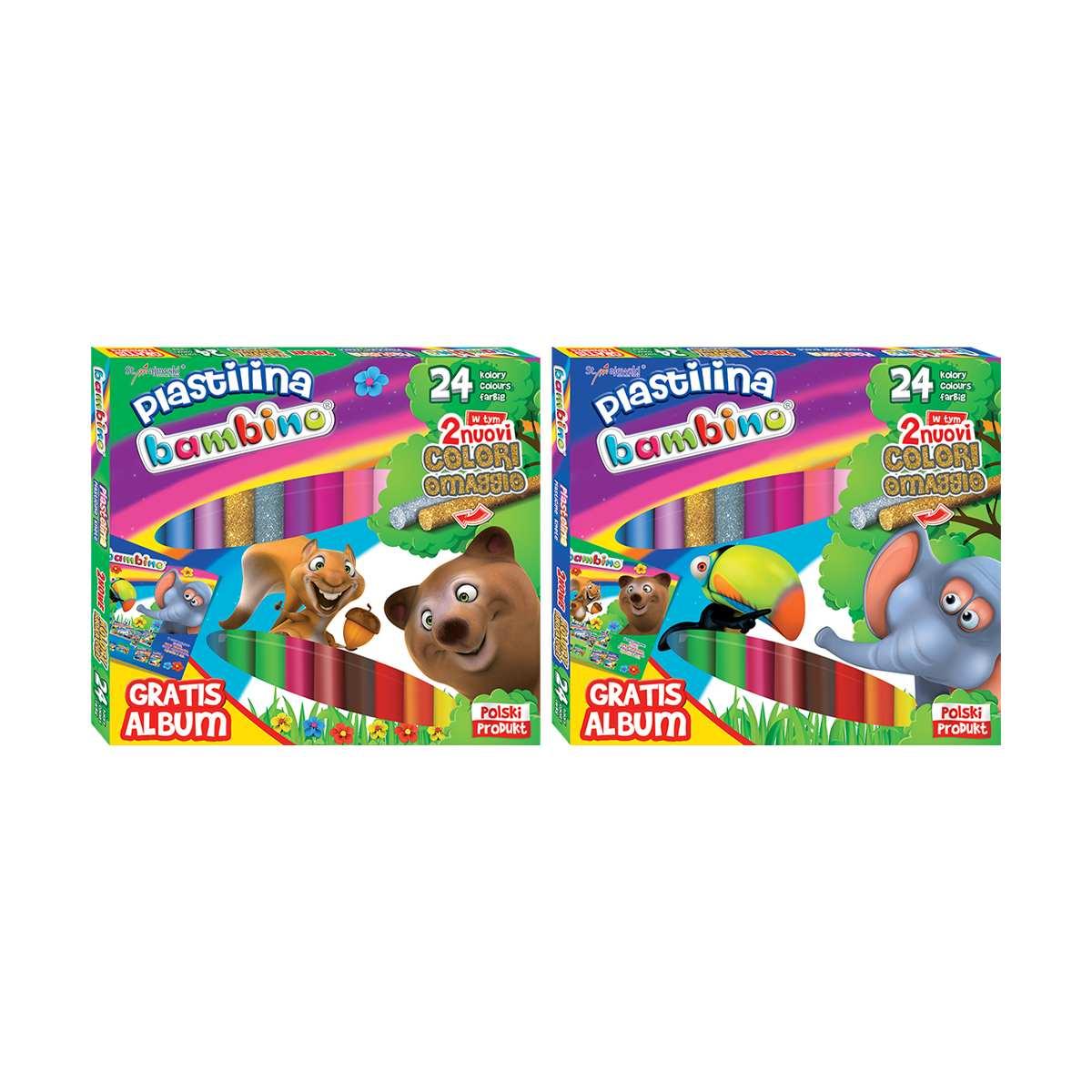 Bambino - plastilina 24 + 2 colori (incluso oro e argento)