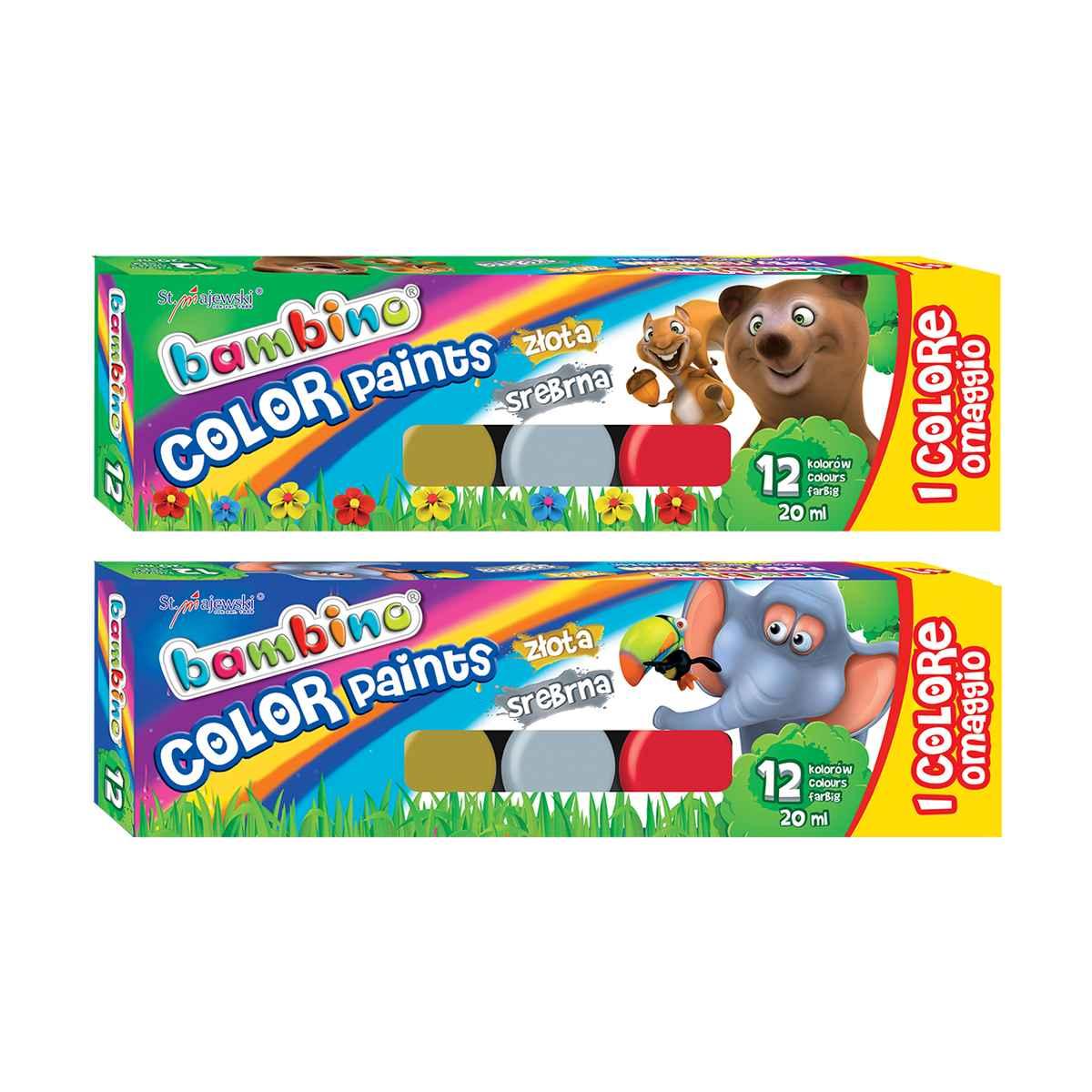 Bambino - color paints 12 + 1 colore omaggio da 20 ml