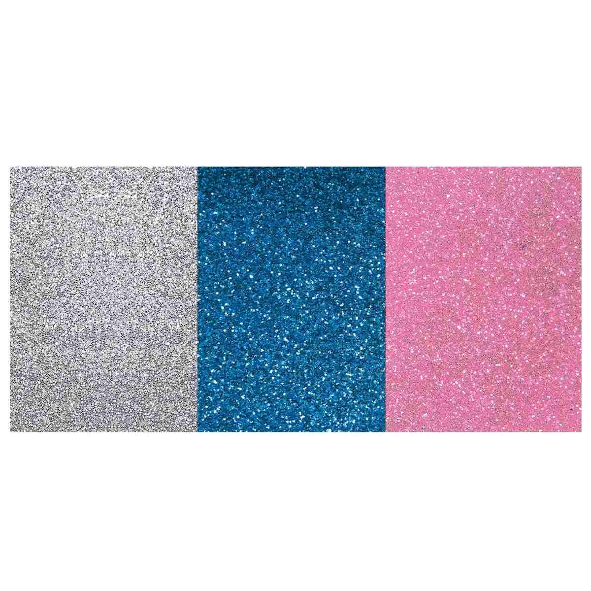 Niji - foglio in gomma espansa (eva) glitterato - 2 mm - a4 (21 x 29,7 cm)