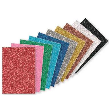 Niji - foglio in gomma espansa (eva) glitterato - 2 mm - a4 (21 x 29,7 cm)