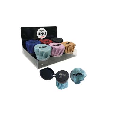 Arda - temperamatite tenks glitter 3 fori in metalllo con serbatoio in stoffa