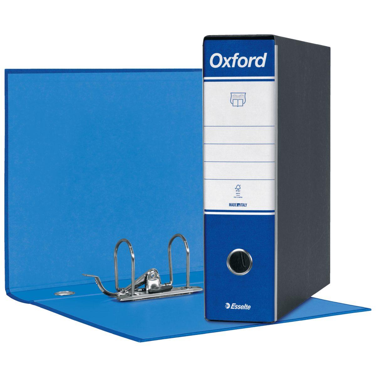 Registratori con custodia esselte oxford - f.to protocollo 29,5 x 35 cm - dorso 8 cm