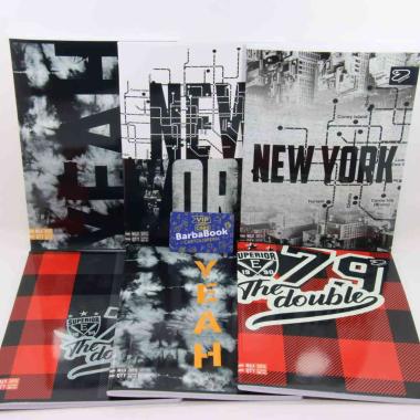 Seven - quaderni maxi a4 (297 x 210 mm) - 96+1 pagine - carta 100 gr/mq - the double boy