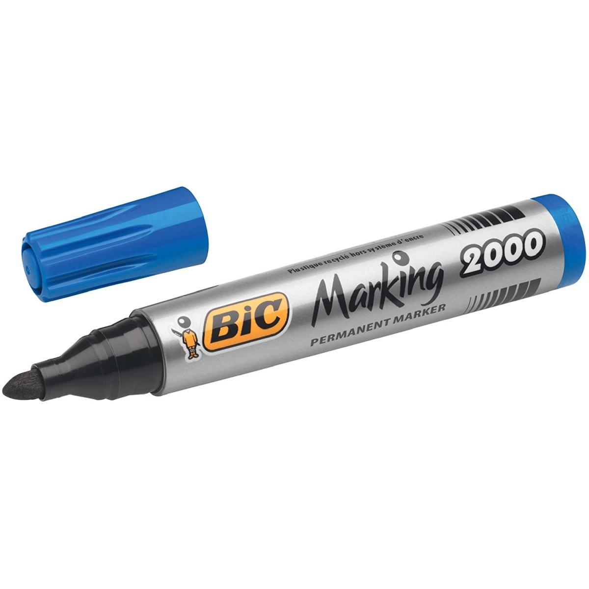 Bic marking 2000 ecolutions - marcatore permanente inchiostro a base d'alcool - punta tonda acrilica da 4,95 mm